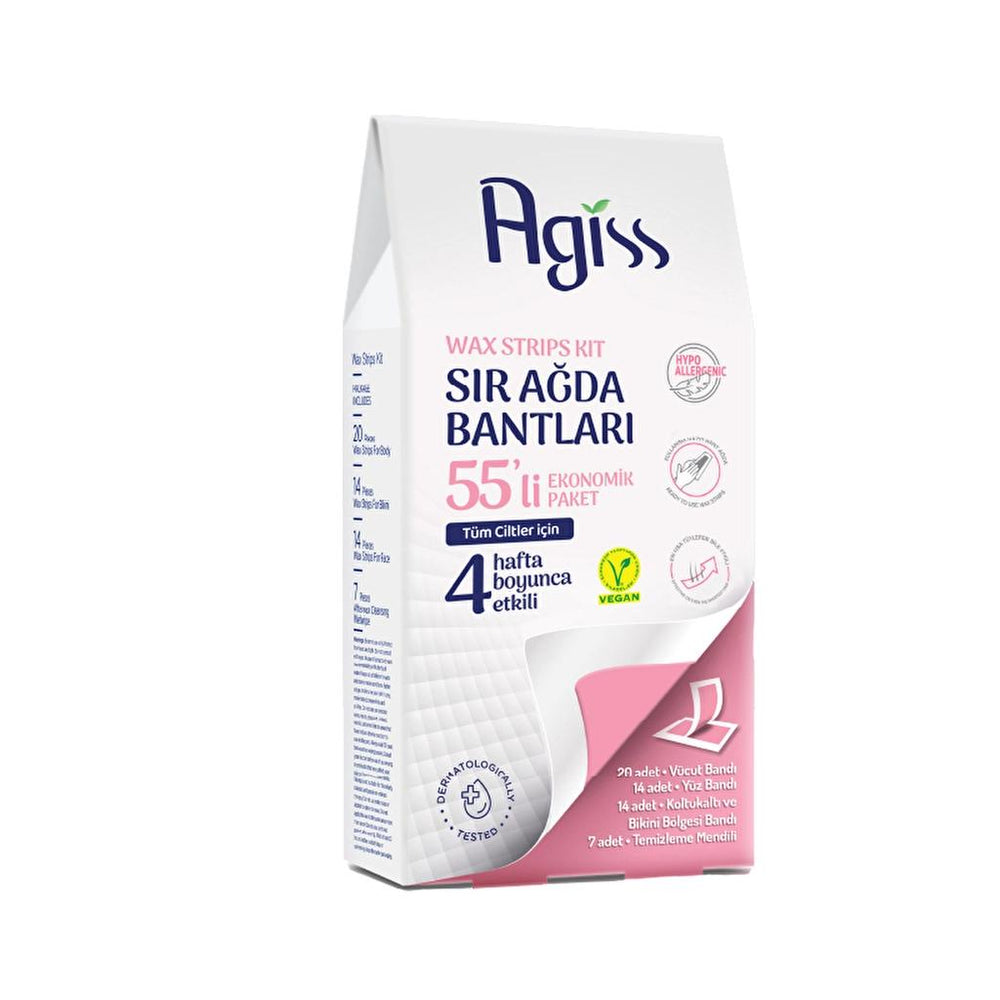 Agiss Wax Strips 55-Piece Economy Pack for Full Body