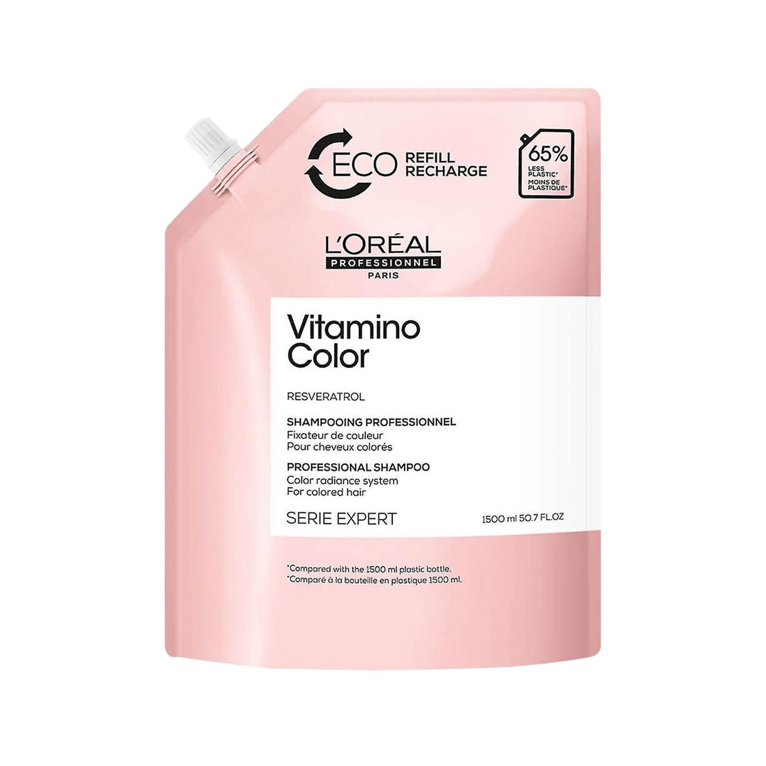L&#39;Oreal Professionnel Vitamino Color Shampoo: Ultimate Hair Color Protection, Sulfate-Free, Professional Serie Expert, 1500ml Refill L&#39;Oreal Vitamino Color Shampoo: Protect &amp; Prolong Your Hair Color Color protecting shampoo, Shampoo for color treated hair, Loreal Vitamino Color, Hair color protection, Color safe shampoo, Professional shampoo color treated, Sulfate free shampoo color treated, color treated hair, professional hair care, prevent fading, color protection formula, large refill size, gentle clean