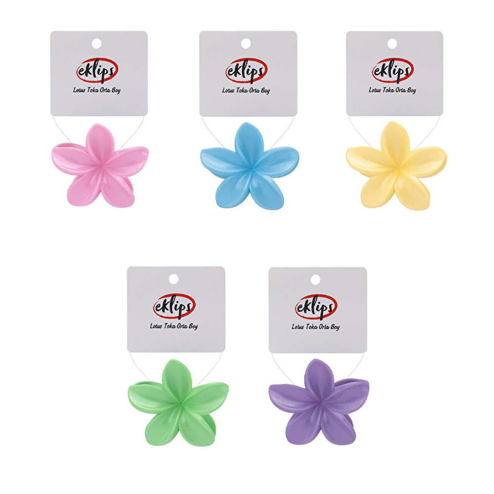 Eklips Assorted Lotus Design Hair Clips for Women - Stylish, Comfortable, and Elegant Hair Accessories - Hair Accessories