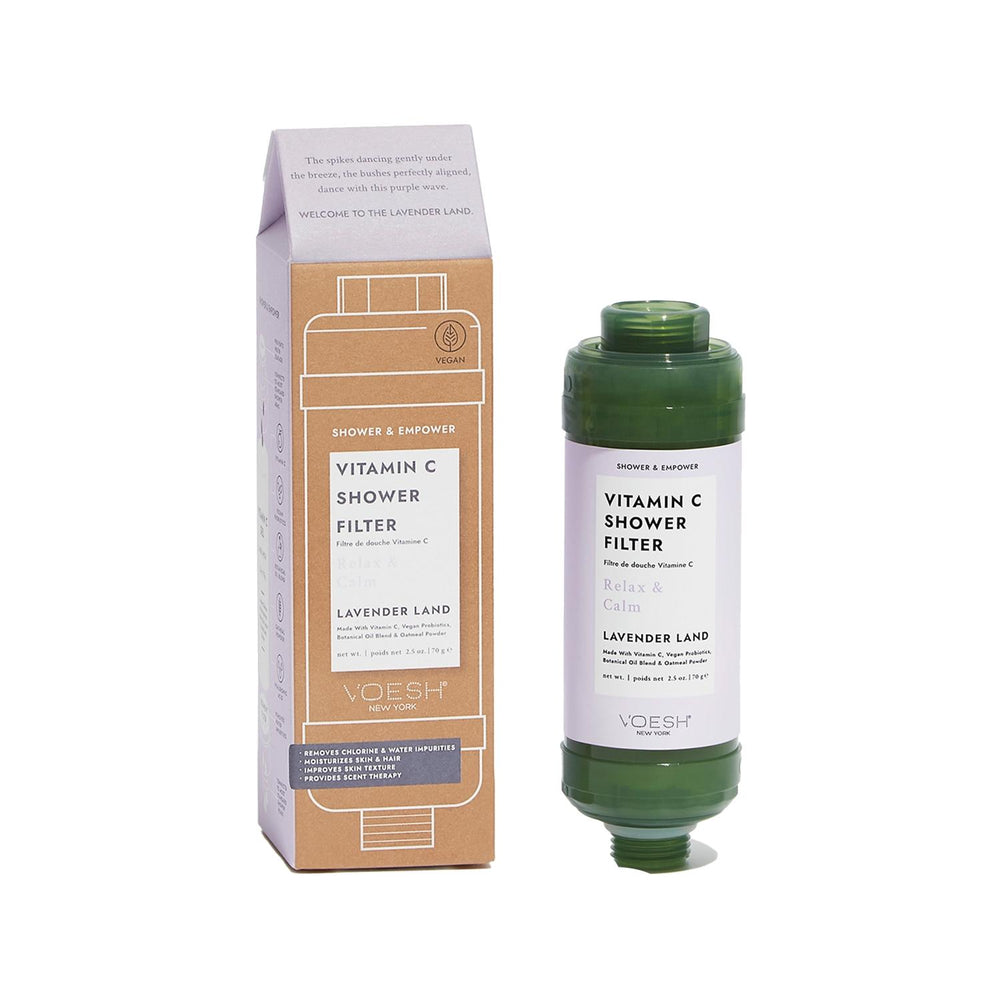 Voesh New York Vitamin C Shower Filter with Lavender Scent - Improves Skin and Hair Health Voesh Vitamin C Shower Filter - Improve Skin & Hair Health Vitamin C Shower Filter, Lavender Scented Shower Filter, Voesh New York Shower Products, Skin and Hair Care Shower Accessories, Water Filtration Shower Systems, Shower Filter with Vitamin C, Lavender Scented Shower, Skin Health Improvement, Hair Care Products, Chlorine Removal Shower Filter, Spa-like Shower Experience, Healthy Shower Routine, Water Purificatio