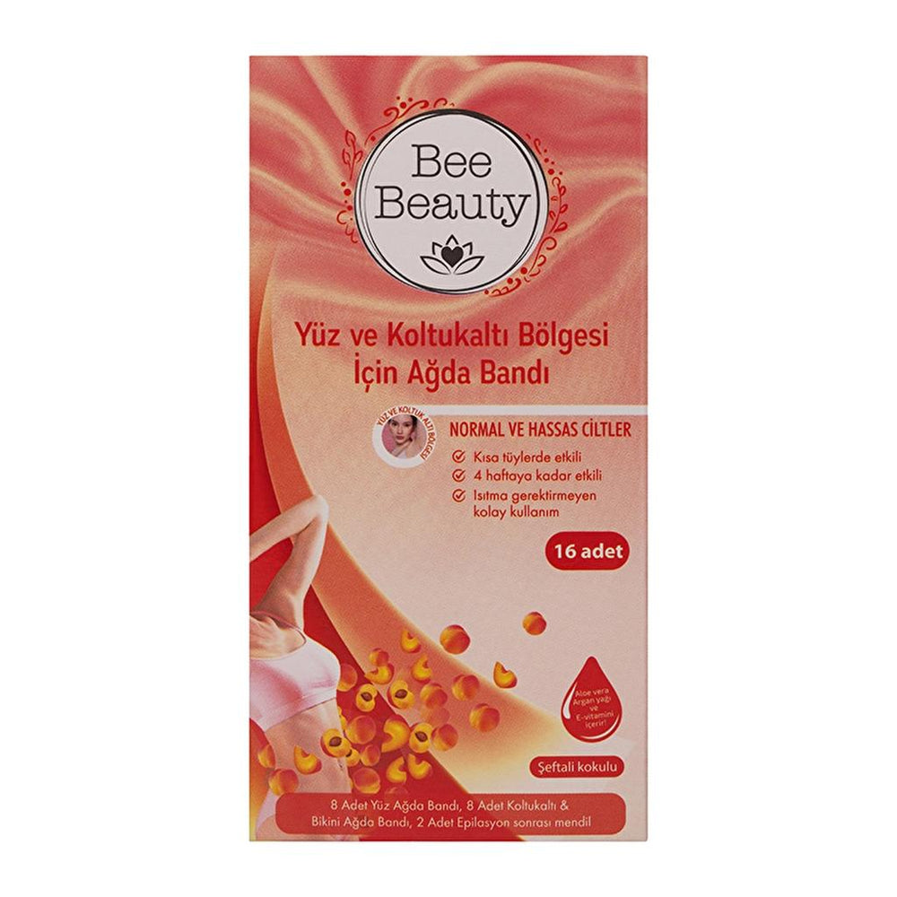 Bee Beauty Wax Strips for Face & Underarms 16-Pack