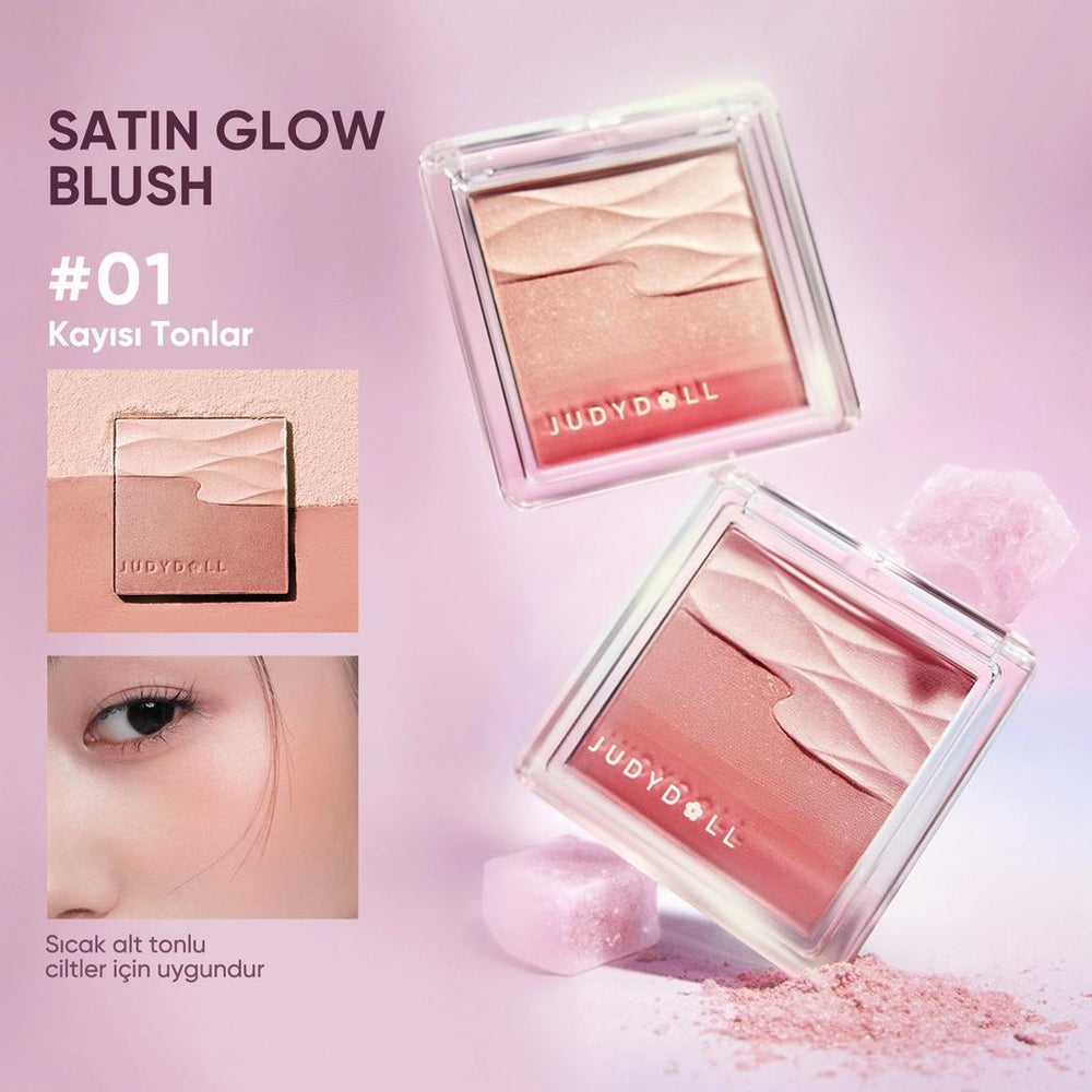 Judydoll Satin Blush Soft Glow Powder 01 Tidal Apricot 2g