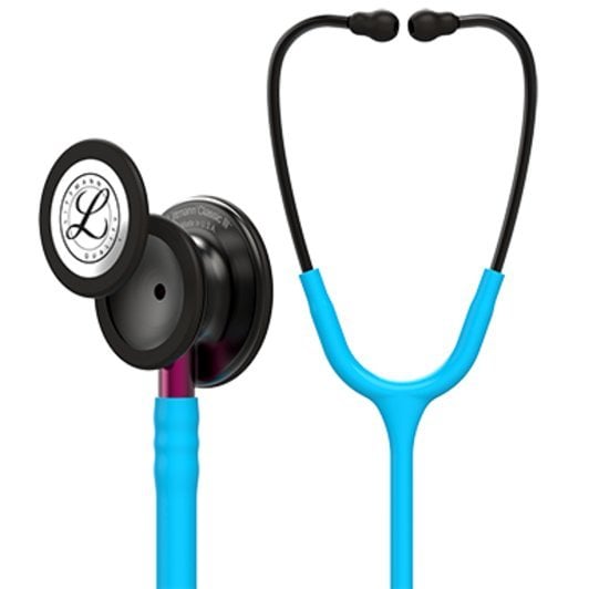 3M Littmann Classic III Stethoscope Black Finish 27 inch Turquoise