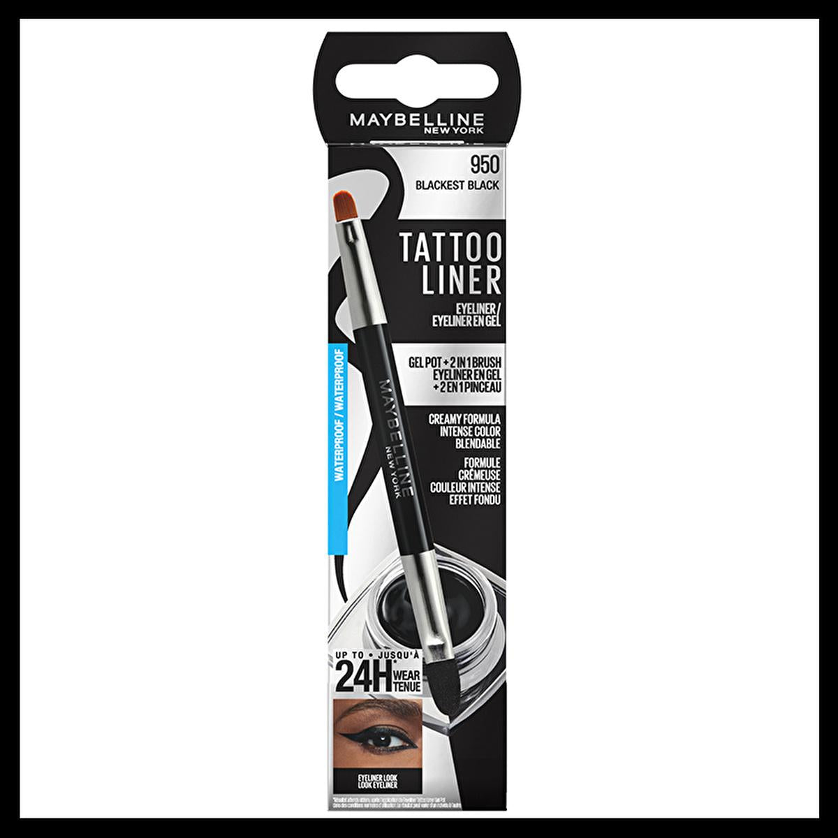 Maybelline New York Tattoo Liner: Long Lasting Smudge Proof Black Gel Eyeliner - Intense Pigment, Waterproof Formula Maybelline Tattoo Liner: Long Lasting Smudge Proof Gel Eyeliner gel eyeliner, long lasting eyeliner, smudge proof eyeliner, Maybelline Tattoo Liner, Maybelline eyeliner, black gel eyeliner, intense pigment eyeliner, waterproof gel eyeliner, eyeliner for all skin types, eyeliner, makeup, eye makeup, long-wear eyeliner, smudge-resistant eyeliner, black eyeliner, gel liner, waterproof eyeliner, 