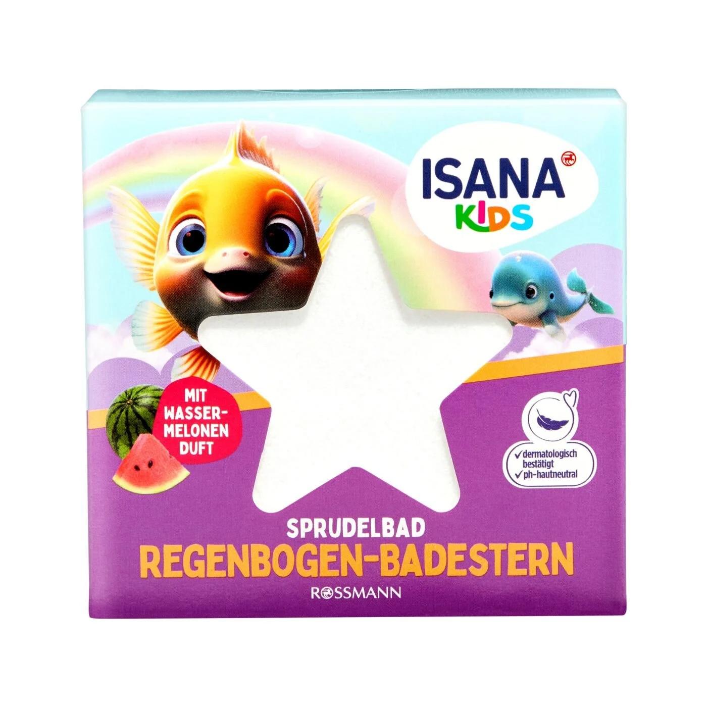Isana Kids Rainbow Star Bath Bomb for Colorful Bath Time