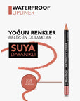 Flormar Waterproof Mat Lip Liner - Long-Lasting, High Pigment, Vitamin Enriched - 235 Undressed - view 4