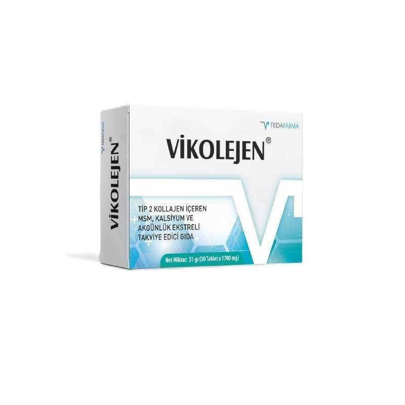 Vikolejen Type 2 Collagen Tablets: Joint Support, Pain Relief, Boswellia & MSM - 30 Count Vikolejen Type 2 Collagen: Joint Support & Pain Relief Type 2 Collagen, Collagen Supplement, Joint Support, Joint Pain Relief,Akgünlük Extract, Boswellia Serrata, MSM supplement, Calcium Magnesium Zinc, Joint Health Supplement, cartilage support supplement, Joint supplement, Type II Collagen, Boswellia, MSM, Calcium, Magnesium, Zinc, joint pain, joint stiffness, joint mobility, joint flexibility, anti-inflammatory, car
