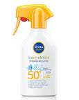 Nivea Baby & Child Sunscreen SPF 50 - UVA/UVB Protection, Water Resistant Sun Protection for Sensitive Skin, Sun Spray, 270 ml Nivea Baby Sunscreen SPF 50: Gentle UVA/UVB Protection baby sunscreen, child sunscreen, sunscreen for sensitive skin, SPF 50 baby sunscreen, water resistant sunscreen for kids, UVA UVB protection baby, pediatrician approved sunscreen, sun protection for infants, Nivea sunscreen baby, baby sun spray, sunscreen, sun protection, kids sunscreen, infants sunscreen, water resistant, UVA p