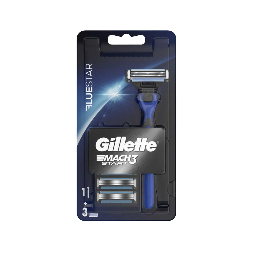 Gillette Mach3 Start Bluestar Razor with 3 Refill Blades