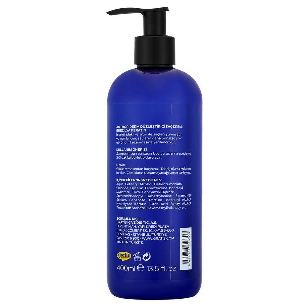 Authoriderm Brazilian Keratin Smoothing Conditioner 400 ml