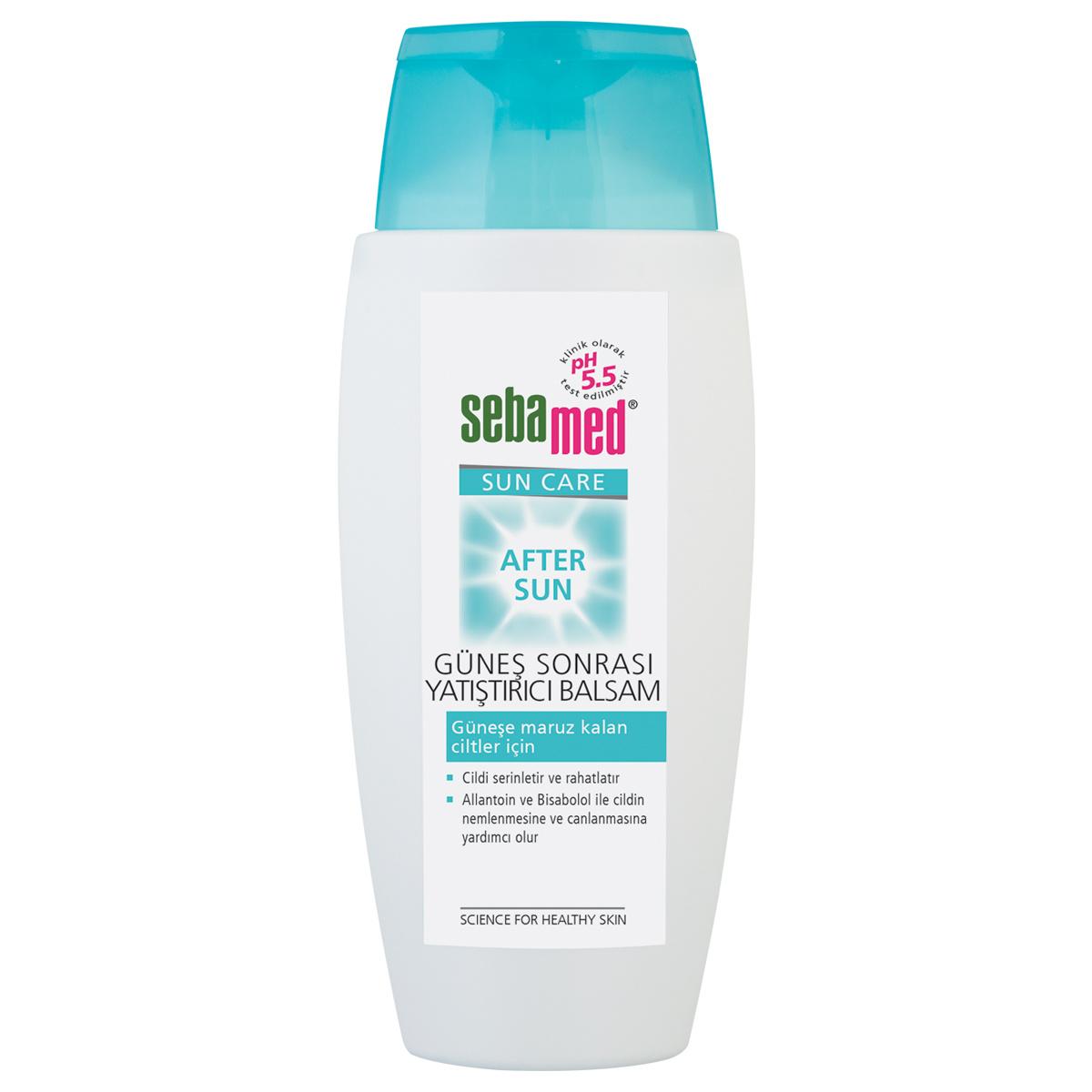 sebamed after sun lotion 150ml bottle, close up of sebamed after sun lotion texture, sebamed after sun lotion in hand Sebamed Sun Care After Sun Lotion - Cooling Hydration for Skin | 150 ml Sebamed After Sun Lotion - Cooling Care for Sun Exposed Skin after-sun-lotion, sebamed, sun-care, skin-care, cooling-lotion, hydration, soothing, anti-aging, outdoor-skincare, ai-generated