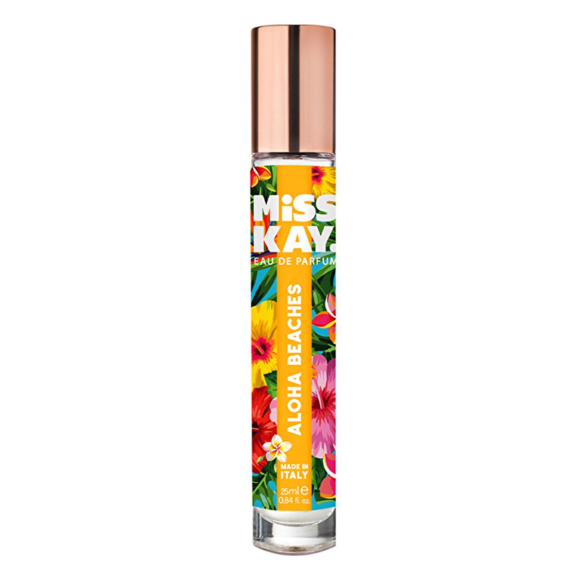 miss kay aloha beaches edp women's perfume 25ml front view, miss kay aloha beaches edp women's perfume on lifestyle background, miss kay aloha beaches edp women's perfume fragrance notes Miss Kay Aloha Beaches EDP Women’s Perfume - Exotic Floral Notes | 25 ml Miss Kay Aloha Beaches EDP 25ml - Exotic Floral Fragrance miss-kay, aloha-beaches-edp, women-perfume, floral-fragrance, tropical-scent, coconut-perfume, vanilla-scent, exotic-fragrance, light-scent, ai-generated