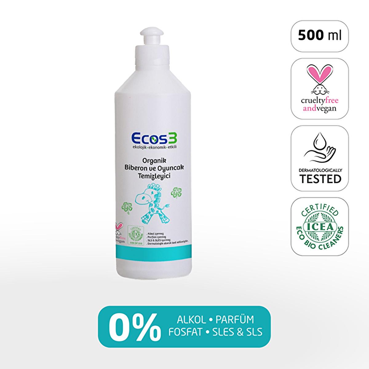 Ecos3 Organic Baby Bottle & Toy Cleaner 500ml - Natural, Vegan Certified, Fragrance-Free Ecos3 Organic Baby Bottle Cleaner - Natural & Vegan organic baby bottle cleaner, vegan certified toy cleaner, natural baby cleaning products, fragrance-free baby cleaner, biodegradable baby cleaning solution, baby essentials, eco-friendly parenting, sensitive skin care, natural cleaning products, cruelty-free baby products