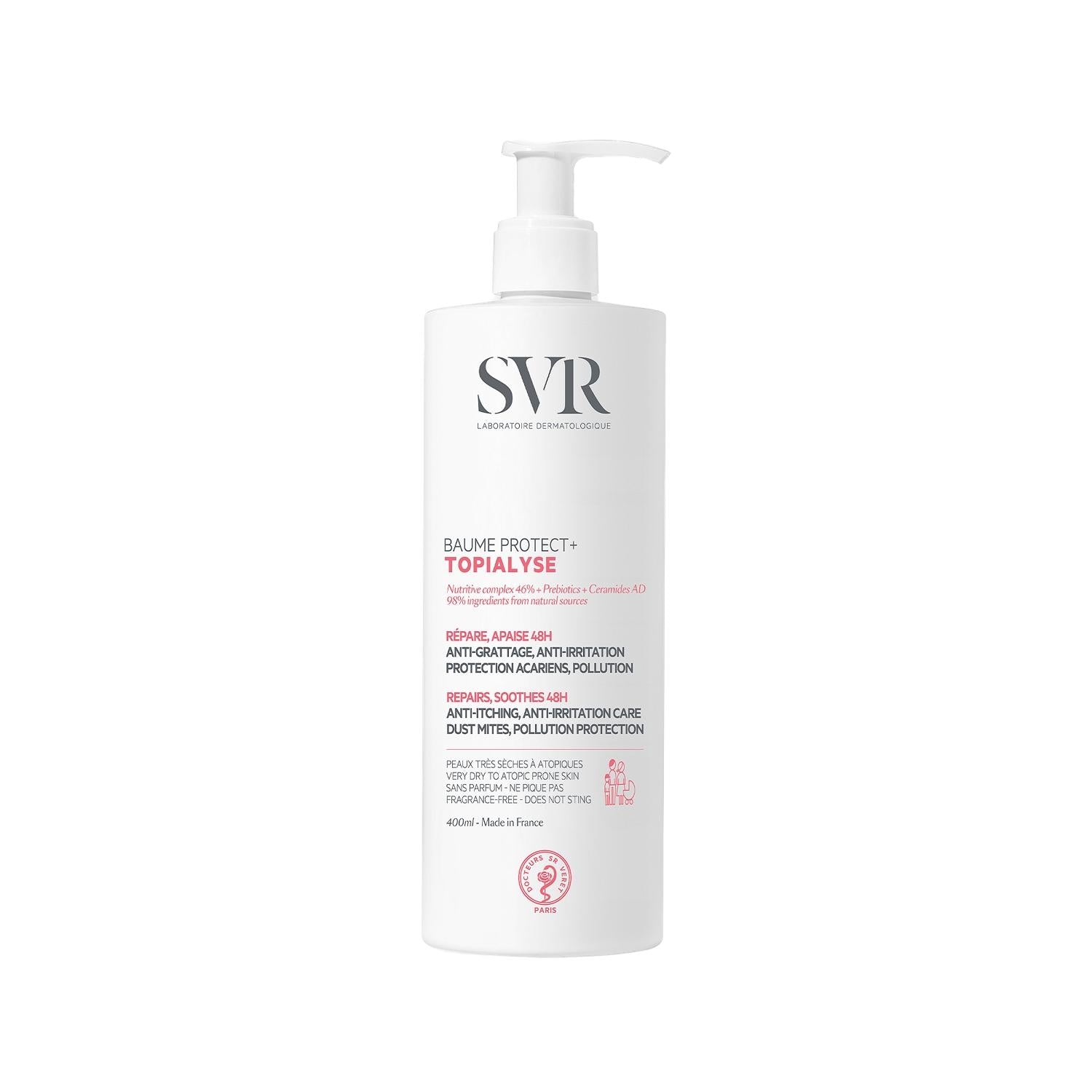 SVR Topialyse Baume Protect+ Moisturizing Balm for Dry &amp; Atopic Skin - Soothing Relief &amp; Long-Lasting Hydration - 13.53 fl oz SVR Topialyse Baume Protect+ for Dry Skin Relief moisturizing balm for dry skin, atopic skin care products, soothing balm for sensitive skin, SVR Topialyse Baume Protect+, dry skin relief, skin moisturization, dermatitis care, sensitive skin solutions, long-lasting hydration, clinically tested skin care, dermatologically approved products
