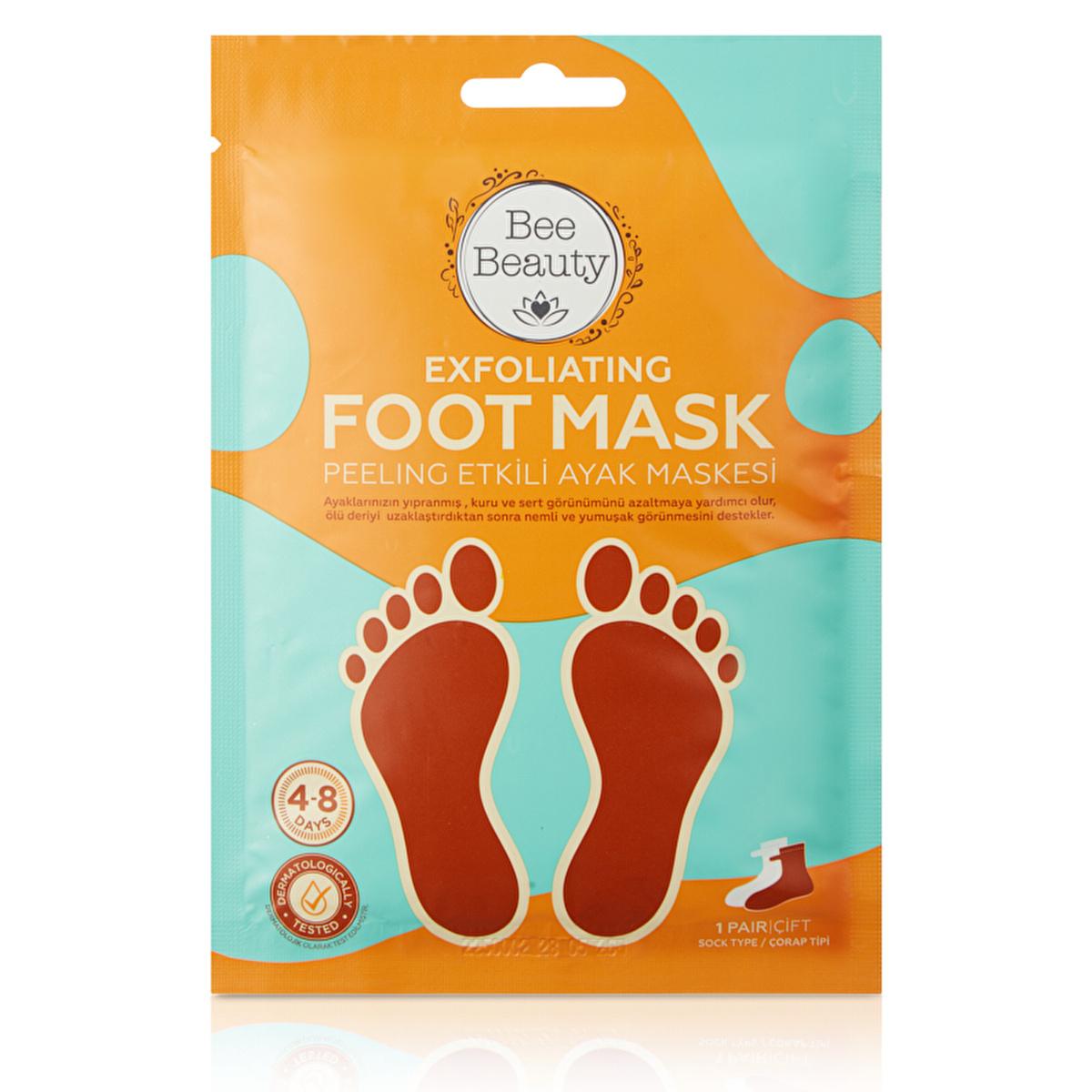 Bee Beauty Exfoliating Foot Mask - Softens & Moisturizes Dry Foot Skin, Removes Dead Skin Cells Bee Beauty Exfoliating Foot Mask - Softens Dry Foot Skin exfoliating foot mask, foot care, soften foot skin, remove dead skin, Bee Beauty foot mask, foot moisturizer, dry skin care, foot exfoliation, skin softening, foot health, beauty and personal care, skincare, cosmetics
