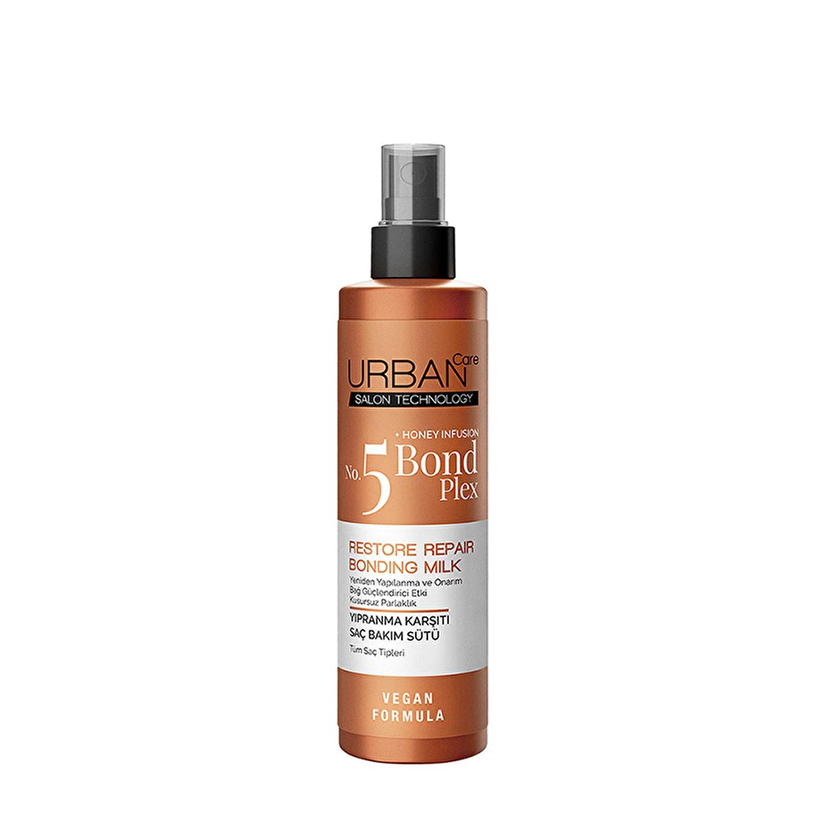 Urban Care Bond Plex No:5 Hair Repair Milk: Vegan, Paraben-Free Treatment for Damaged Hair - Strengthens, Moisturizes & Detangles Urban Care Bond Plex Hair Milk: Vegan Repair for Damaged Hair Bond Plex hair treatment, Vegan hair care, Paraben-free hair product, Hair damage repair, Hair moisturizing serum, Detangling hair milk, Heat protectant hair spray, Honey hair treatment, Urban Care Bond Plex, Hair strengthening treatment, hair care, hair repair, hair milk, hair serum, vegan, paraben-free, honey, moistu