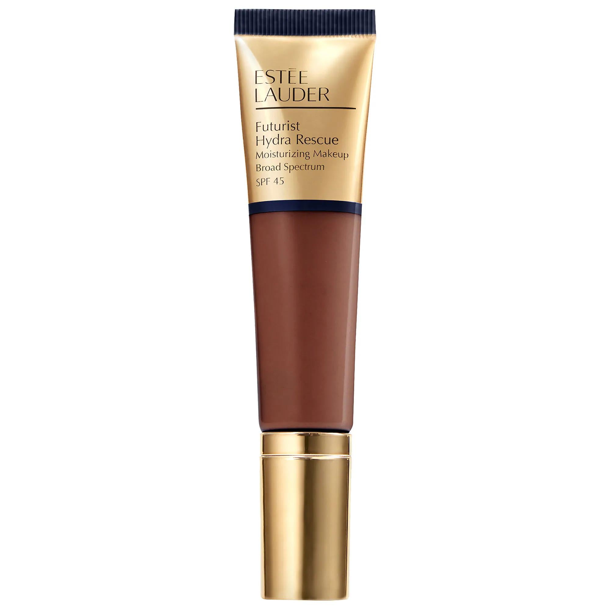 Estee Lauder Futurist Hydra Rescue SPF 45 Moisturizing Foundation: Radiant Finish, Vitamin E, Blue Light Protection, Long-Lasting Medium Coverage Estee Lauder Hydra Rescue SPF 45: Moisturizing Foundation moisturizing foundation, SPF 45 foundation, radiant finish foundation, foundation with skincare benefits, long-lasting foundation, medium coverage foundation, Estee Lauder foundation, foundation for dry skin, foundation with vitamin E, blue light protection foundation, foundation, makeup, face makeup, SPF f
