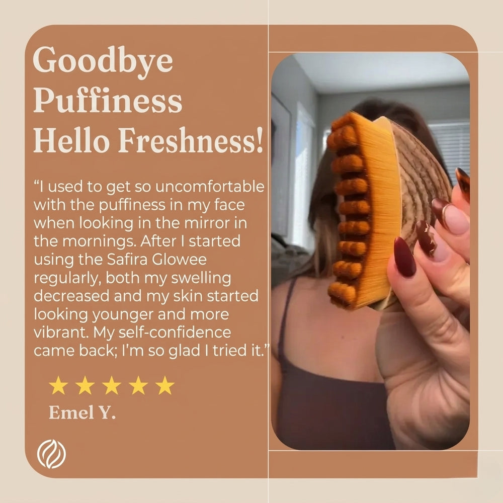 Safira Glowee™ Facial Massage Comb - Lymphatic Drainage & Glow Boosting Face Massager