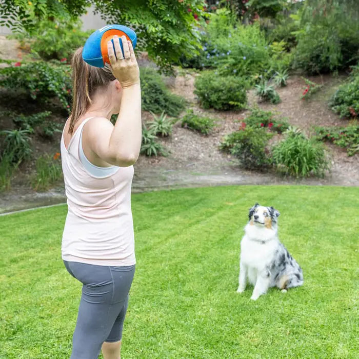 Chuckit Giggle Fumble Fetch Squeaky Dog Toy for Active Play