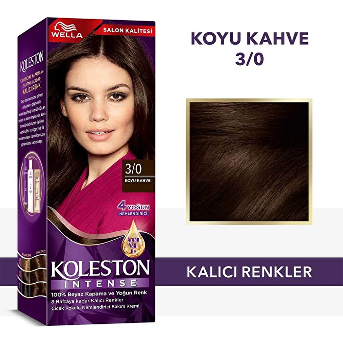 Wella Koleston Intense Permanent Hair Color 3/0 Dark Brown | 1.7 oz - view 2