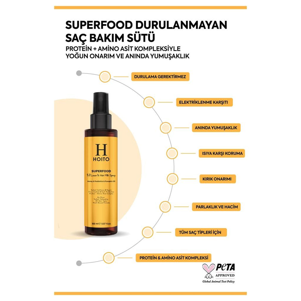 Hoito Superfood Honey & Pumpkin Seed Hair Milk 150 ml