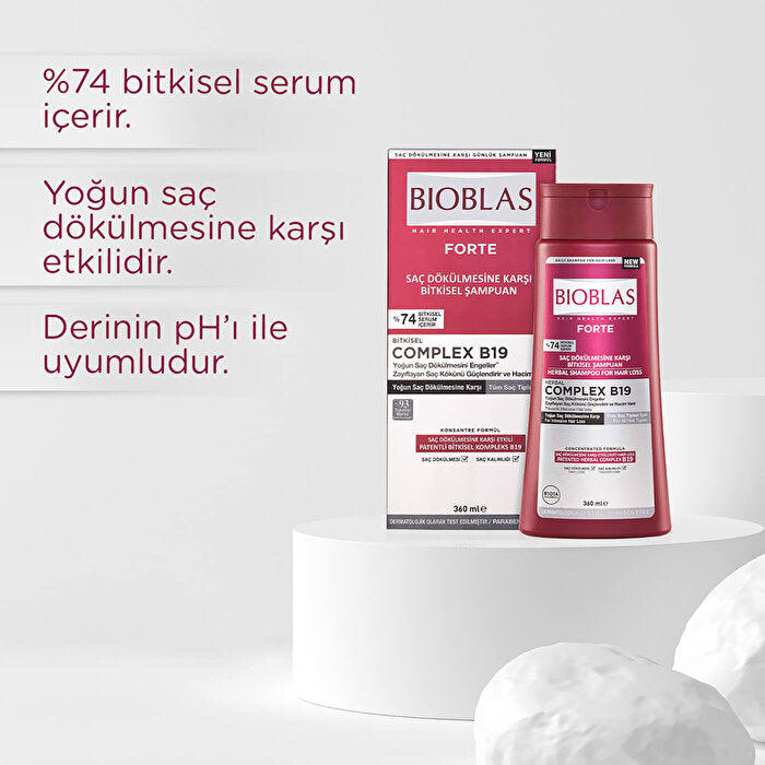 Bioblas Forte Shampoo 360ml - Intensive Hair Loss Treatment | Herbal Complex - view 4