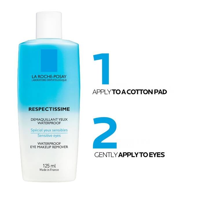 La Roche-Posay Respectissime Eye Makeup Remover for Sensitive Eyes - 4.23 fl oz, Fragrance-Free, Waterproof Makeup Remov