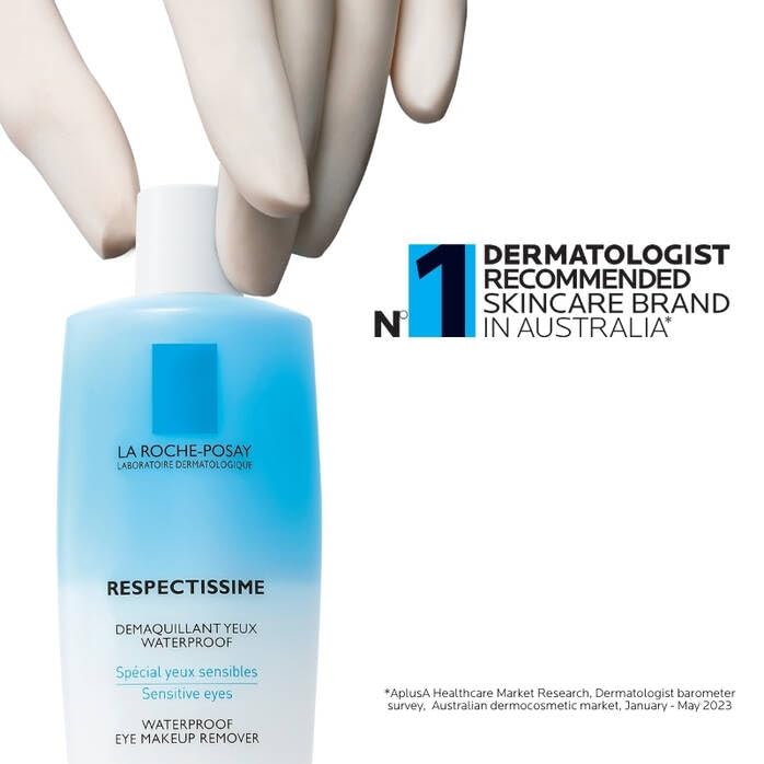 La Roche-Posay Respectissime Eye Makeup Remover for Sensitive Eyes - 4.23 fl oz, Fragrance-Free, Waterproof Makeup Remov