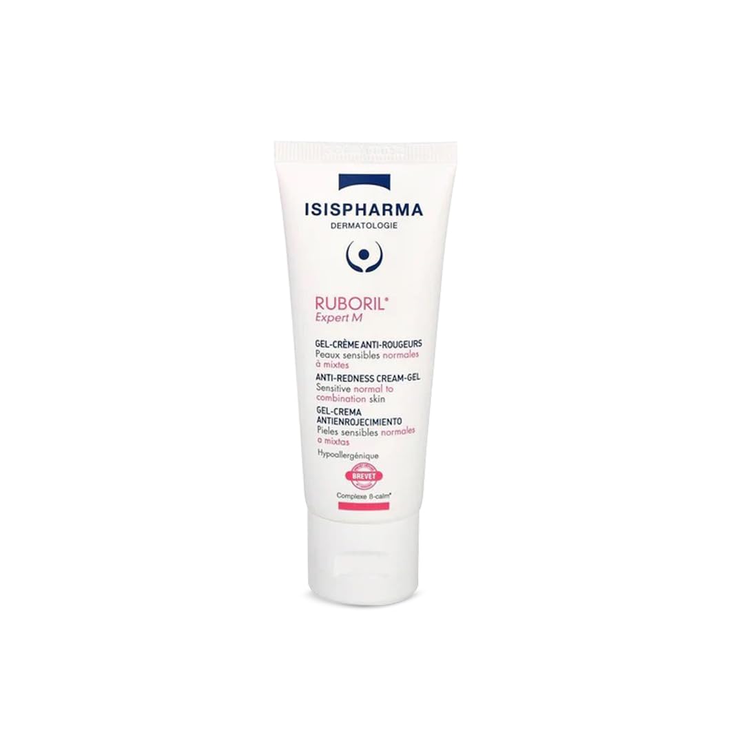 Isis Pharma Ruboril Expert M Sensitive Skin Face Cream - Hypoallergenic & Fragrance-Free Moisturizer for Normal & Combin