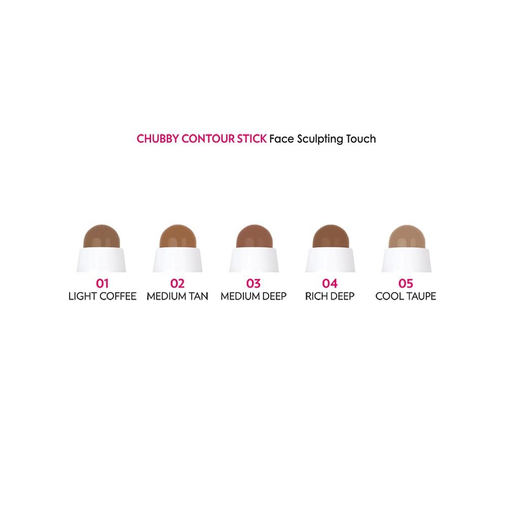 Golden Rose Chubby Contour Stick 3.8g - Light Coffee Shade for Natural Contouring &amp; Nourishing Skin