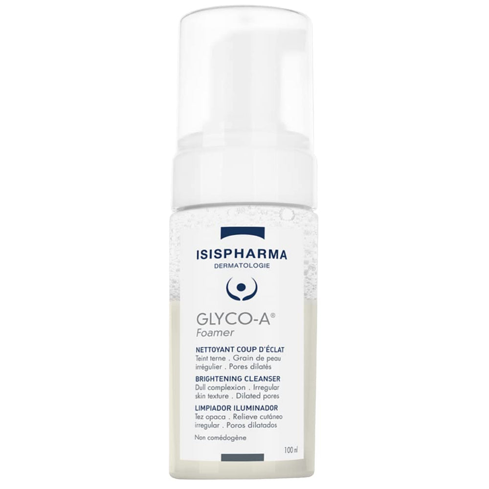 Isis Pharma Glyco-A Foamer Brightening Facial Cleanser for All Skin Types - 3.38 fl oz