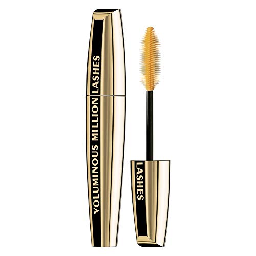 L'Oreal Voluminous Million Lashes Mascara, Black [645] 0.3 oz (Pack of 2) - Mascara
