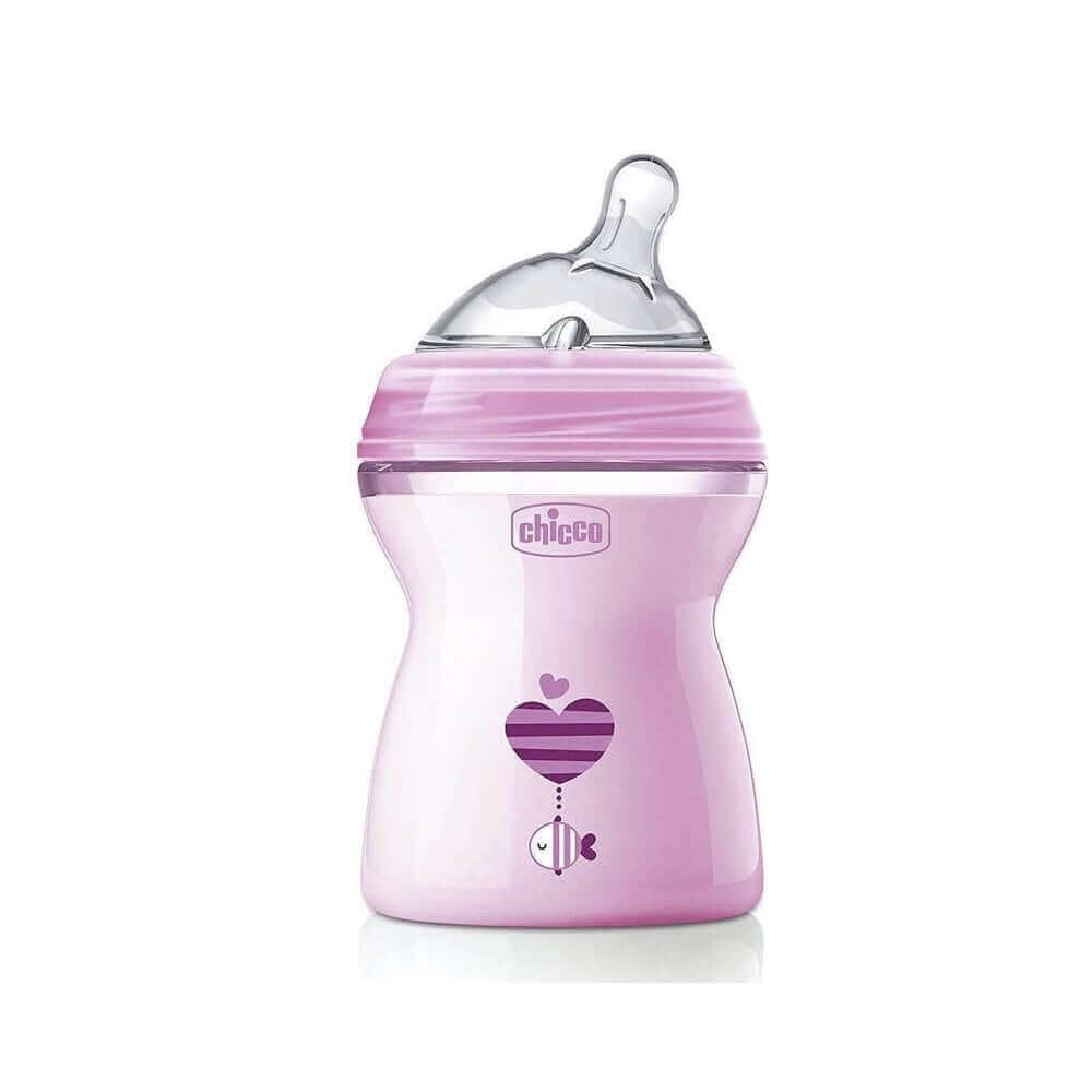 Chicco Natural Feeling Baby Bottle 250ml - Baby Feeding Bottle for Newborns &amp; Infants 2 Months+