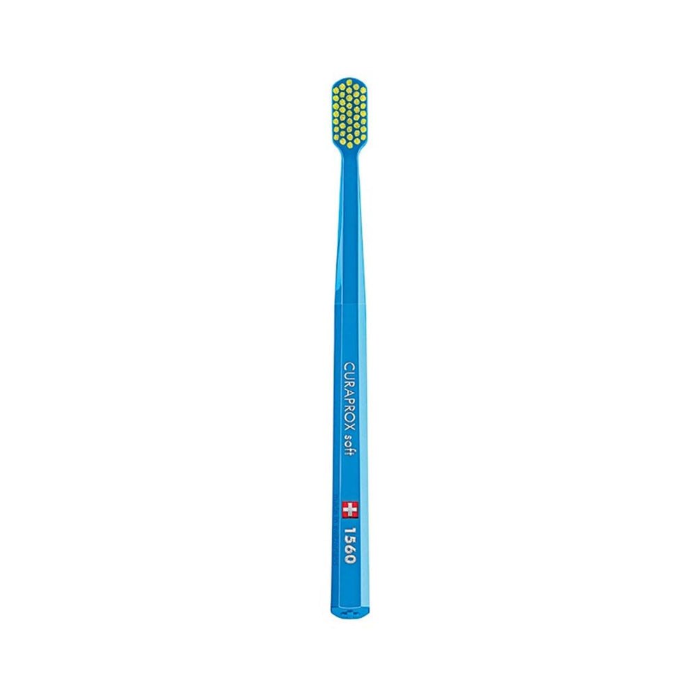 Curaprox CS 1560 Soft Manual Toothbrush for Sensitive Teeth and Gums - Gentle Oral Hygiene, Ultra-Soft Bristles, Dentist