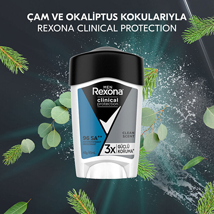 Rexona Men Clinical Protection Stick Deodorant Clean Scent - 45ml - view 6