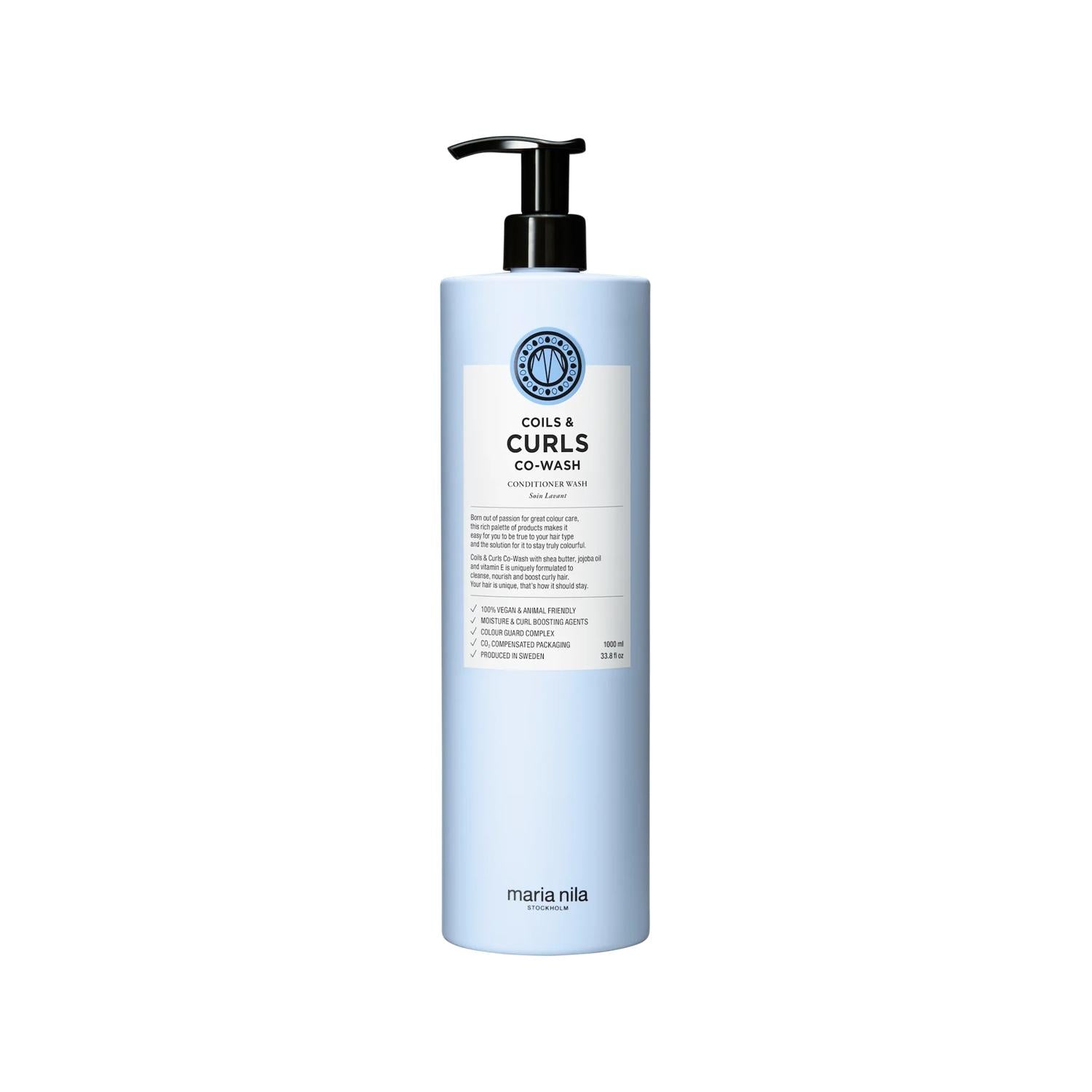 Maria Nila Coils And Curls Co-Wash Shampoo 1000ml - Gentle Moisturizing Curly Hair Care Maria Nila Co-Wash Shampoo for Curly Hair Co-Wash Shampoo, Curly Hair Care, Maria Nila, Coils And Curls, Gentle Hair Cleanser, Moisturizing Shampoo, Curly Hair Shampoo, Hair Care, Curly Hair Products, Moisturizing Hair Care, Gentle Shampoo, Hair Moisturizer, Curly Hair Routine