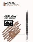 Flormar Angled Eyebrow Pencil with Brush - Precise Definition, Natural Look, 4 Shades Available - view 2