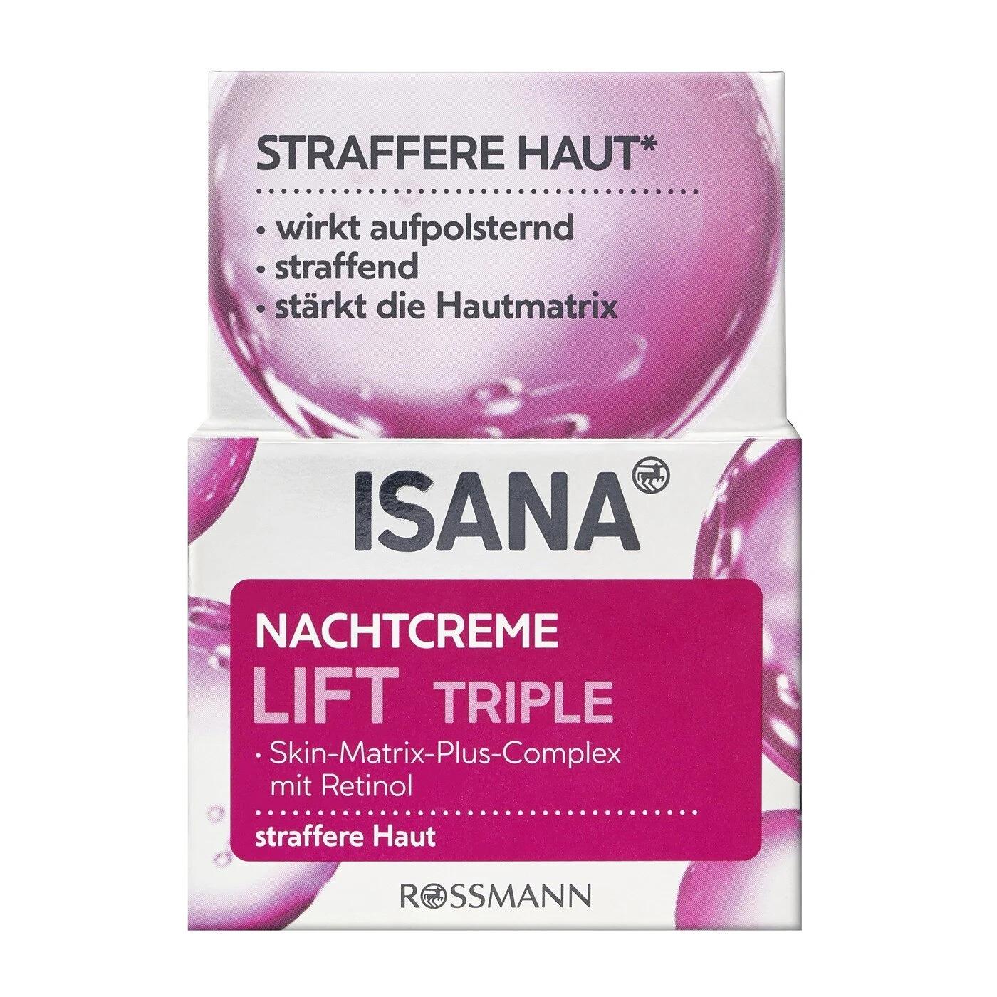 Isana Lift Triple Night Cream Firming &amp; Nourishing 50 ml