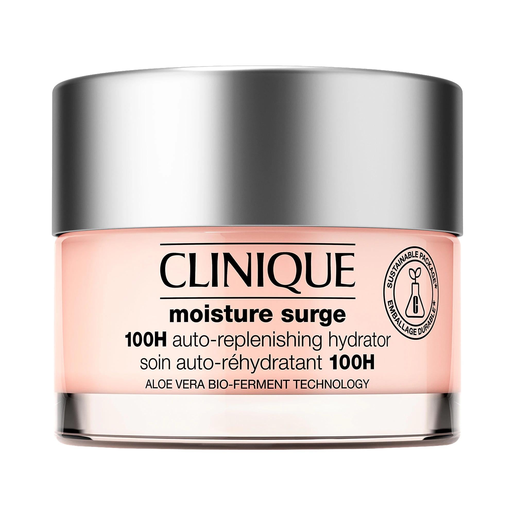 Clinique Moisture Surge 100H Auto-Replenishing Hydrator Gel-Cream Moisturizer - Long-Lasting Hydration, Oil-Free, Hyaluronic Acid Clinique Moisture Surge 100H - 100H Hydration Moisturizer Moisturizer, Hydrating face cream, Oil-free skincare, Hyaluronic Acid moisturizer, Long-lasting hydration, Clinique, Skincare, Face Creams, Dry skin, Anti-aging, Skincare Concerns, Dryness, Normal skin, Combination skin, Oily skin, Non-comedogenic, Paraben-free, Phthalate-free, Recyclable packaging