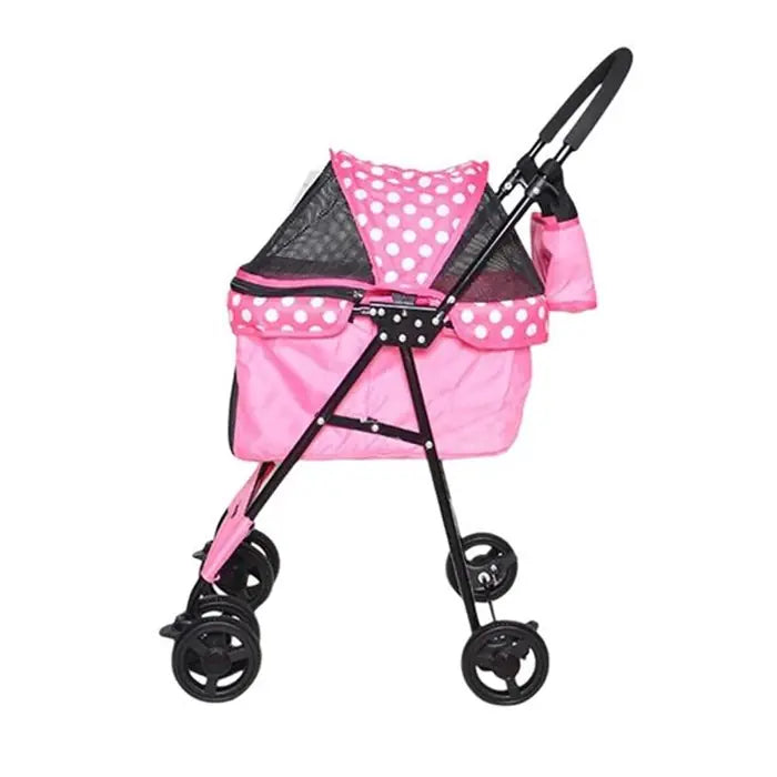 Zampa Perez Pink Pet Stroller for Cats and Dogs 42x63x89cm