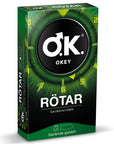 Okey Rötar Delayed Ejaculation Condoms - 10 Pack, Lubricated with Benzocaine for Enhanced Pleasure - Intimate Care
