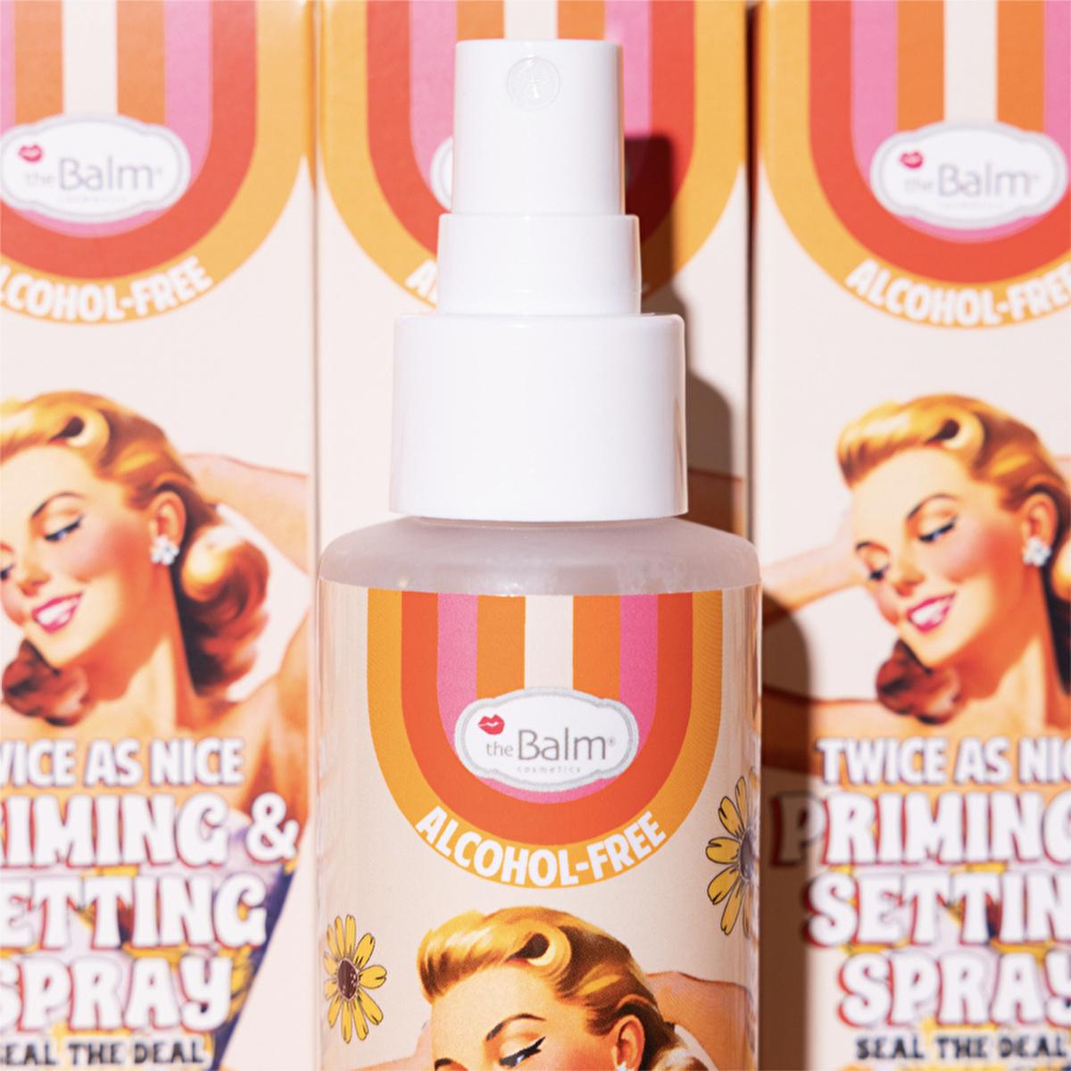 theBalm Twice as Nice: Makeup Setting Spray & Primer - Alcohol-Free, Vitamin B5 & Caffeine - Long Lasting, Flawless Finish theBalm Twice as Nice Setting Spray - Long Lasting Makeup makeup setting spray, makeup primer, alcohol-free setting spray, vitamin B5 setting spray, caffeine setting spray, theBalm setting spray, long lasting makeup spray, makeup finishing spray, primer and setting spray, face mist, setting spray, primer, alcohol-free, vitamin B5, caffeine, theBalm, long lasting, finishing spray, theBal