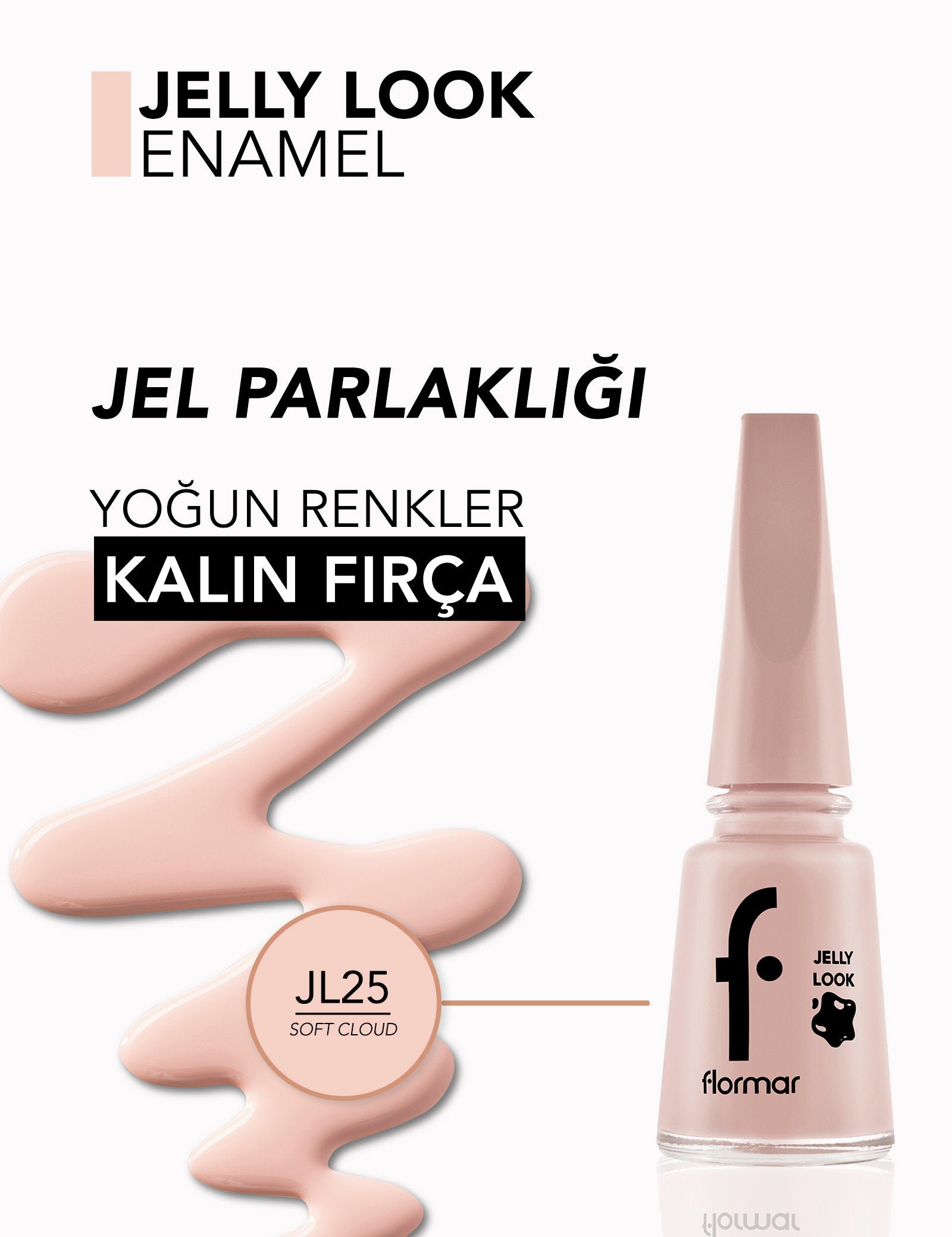 Flormar Jelly Look Nail Enamel High-Shine Polish 11ml