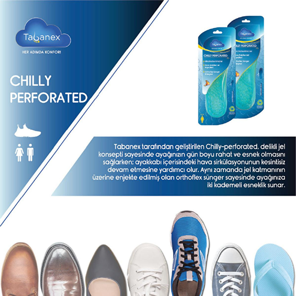 Tabanex Orthotic Gel Insoles for Men - Comfortable Footwear Support with Perforated Design - view 4