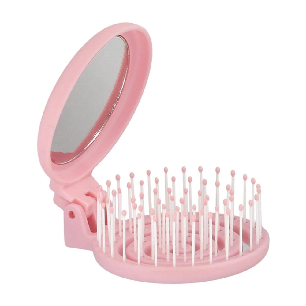 ProCo Beauty Macaron Hairbrush with Mirror, Compact Travel Size