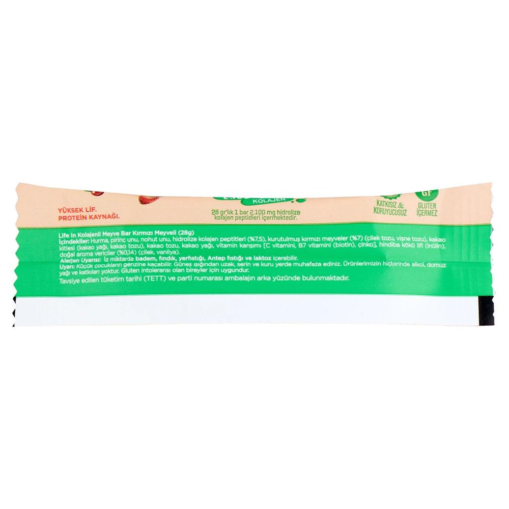 Life In Red Fruit Collagen Bar for Healthy Snacking 28g