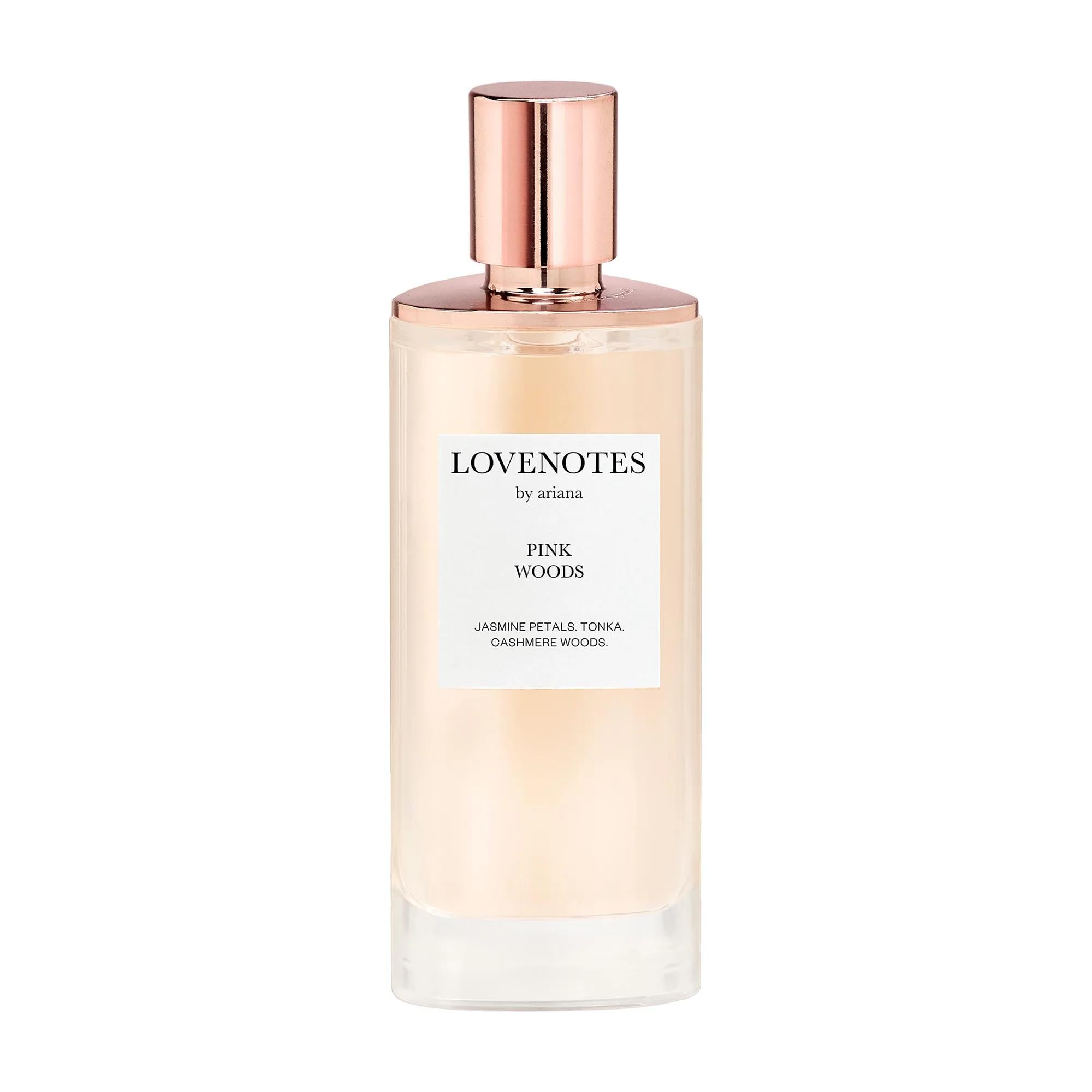 LOVENOTES by Ariana Grande Pink Woods Eau de Parfum - Fresh Florals Perfume for Women with Jasmine Petals &amp; Cashmere Woods LOVENOTES Pink Woods Eau de Parfum - Fresh Florals Perfume LOVENOTES Pink Woods Eau de Parfum, Ariana Grande fragrance, Fresh Florals perfume, Jasmine Petals scent, Cashmere Woods fragrance, women&#39;s perfume, elegant fragrance, sophisticated scent, unique fragrance, floral perfume, Ariana Grande perfume, LOVENOTES fragrance collection, gift for her, perfume for women, fresh floral scent