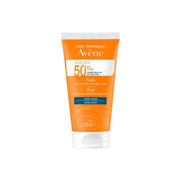 Avene SPF50+ Sunscreen for Normal to Combination Skin - Water-Resistant, Non-Greasy, 1.69 fl oz - Sunscreen