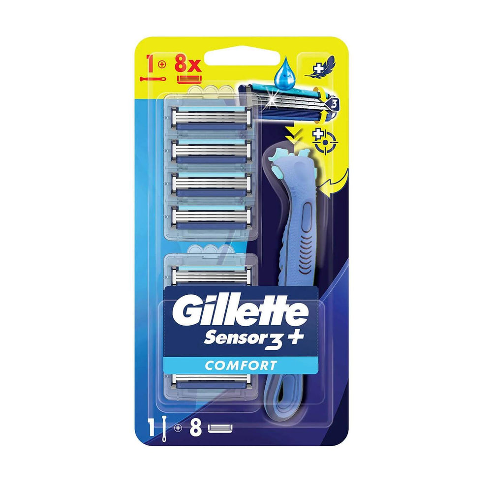 Gillette Sensor3 Comfort Razor with 8 Replacement Blades