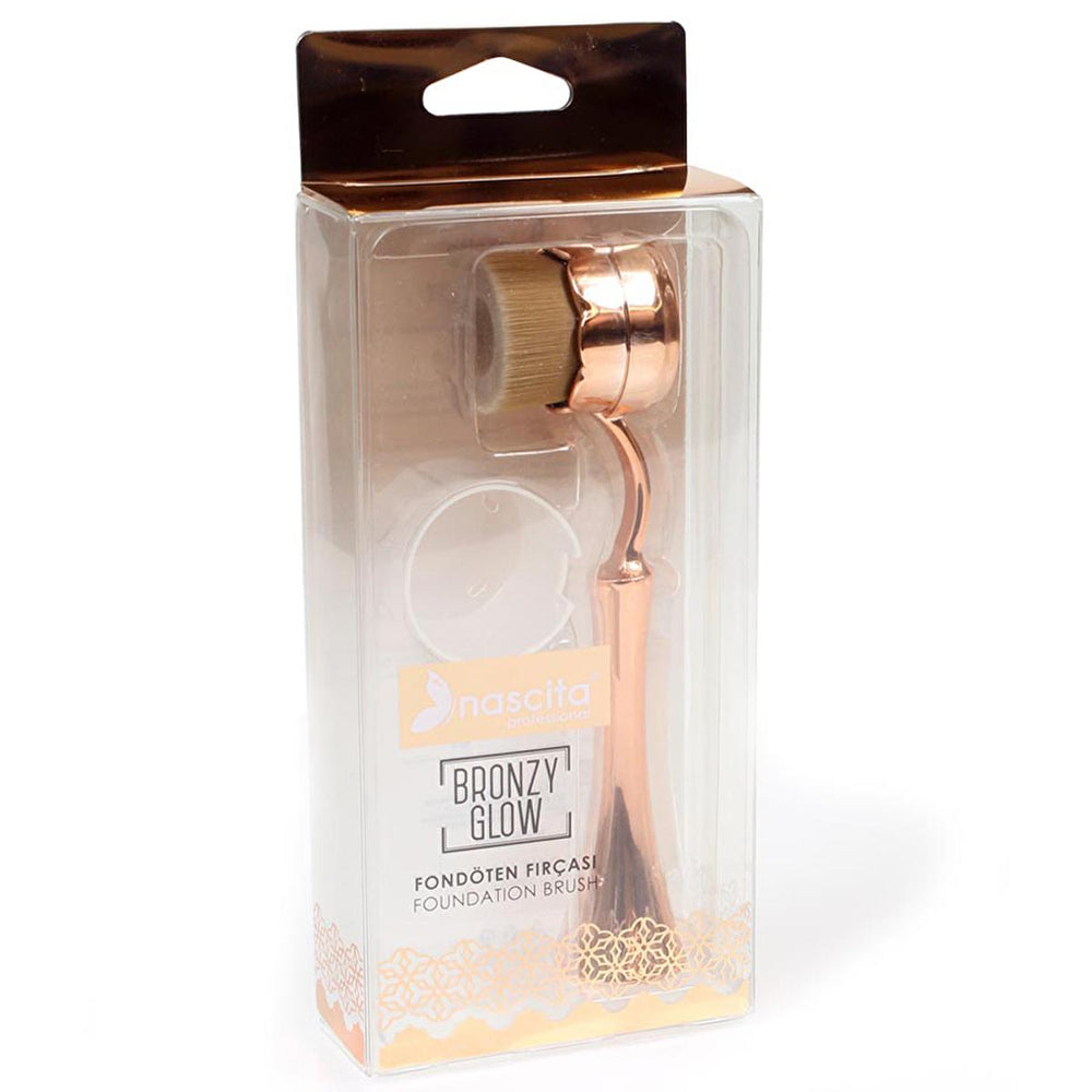 Nascita Bronzy Glow Makeup Brush for Flawless Liquid Foundation Application - Soft Bristle, Precise Tool - Foundation